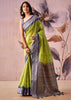 Glow Green Woven Tissue Silk Saree