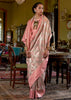 Rose Pink Dual Tone Kanjivaram Silk Saree