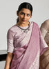 Dusky Pink Woven Linen Silk Saree
