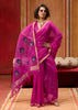 Rani Pink Woven Cotton Organza Saree