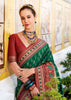 Forest Green Woven Soft Silk Saree