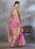 Bloom Pink Woven Cotton Saree