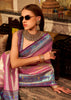 Georgia Peach Woven Tissue Silk Saree