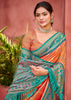 Russet Orange Woven Kanjivaram Silk Saree