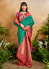 Natural Green Woven Soft Silk Saree