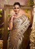 Rich Golden Embroidered Designer Saree