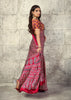 Red Printed Satin Silk Saree