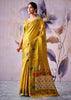 Yellow Woven Tissue Silk Saree