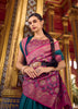 Peacock Blue Woven Banarasi Silk Saree