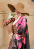Pink And Black Digital Printed Soft Silk Saree