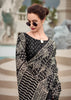 Black Printed Cotton Silk Saree