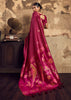 Wine Purple Woven silk saree