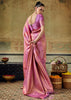 Raspberry Pink Woven Banarasi Silk Saree