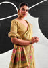 Safari Beige Woven Tissue Silk Saree