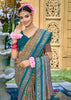 Teal Blue Woven Banarasi Silk Saree