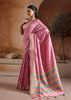 Lilac Pink Woven Banarasi Silk Saree