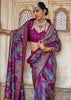 Orchid Purple Printed Soft Silk Saree