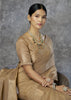 Glided Ivory Woven Cotton Saree
