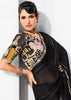 Black Embroidered Designer Silk Saree