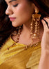 Golden Yellow Woven Tissue Silk Saree