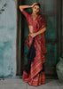 Black Woven Cotton Kashmiri Jamewar Saree
