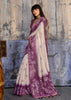 Dahliya Purple Printed Cotton Silk Saree