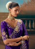 Royal Purple Embroidered Designer Saree
