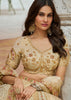 Beige Banarasi Silk Embroidered Lehenga