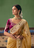 Mimosa Yellow Embroidered Designer Saree