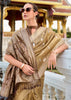 Golden Beige  Woven Tissue Silk Saree