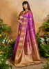 Orchid Purple Woven Banarasi Silk Saree