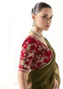 Mehndi Green Designer Organza Tissue Silk Saree