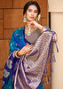 Shades Of Blue Woven Banarasi SIlk Saree