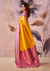Vibrant Yellow Woven Tissue Silk Saree