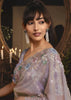 Modest Violet Tissue Organza Designer Saree