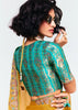 Mimosa Yellow Designer Embroidered Tissue Saree