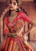 Pink Banarasi Silk Embroidered Lehenga