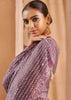 Dusky Purple Designer Tissue Silk Saree