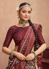 Tibetan Red Printed Patola Silk Saree