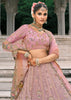 Pink & Grey Heavy Embroidered Designer Lehenga