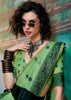 Pista Green Woven Tissue Linen Silk Saree