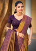 Rich Gold Dual Tone Woven Banarasi Silk Saree