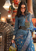 Heaven Blue Printed Soft Silk Saree