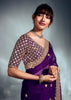 Imperial Purple Designer Silk Saree