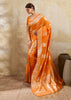 Rich Orange Woven Banarasi Silk Saree