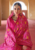 Magenta Pink Printed Patola Silk Saree