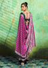 Orchid Purple Printed Satin Silk Saree