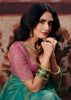 Sea Blue Designer Organza Saree With Embroidered Blouse