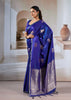 Royal Blue Banarasi Satin Silk Saree