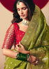Henna Green Woven Banarasi Silk Saree